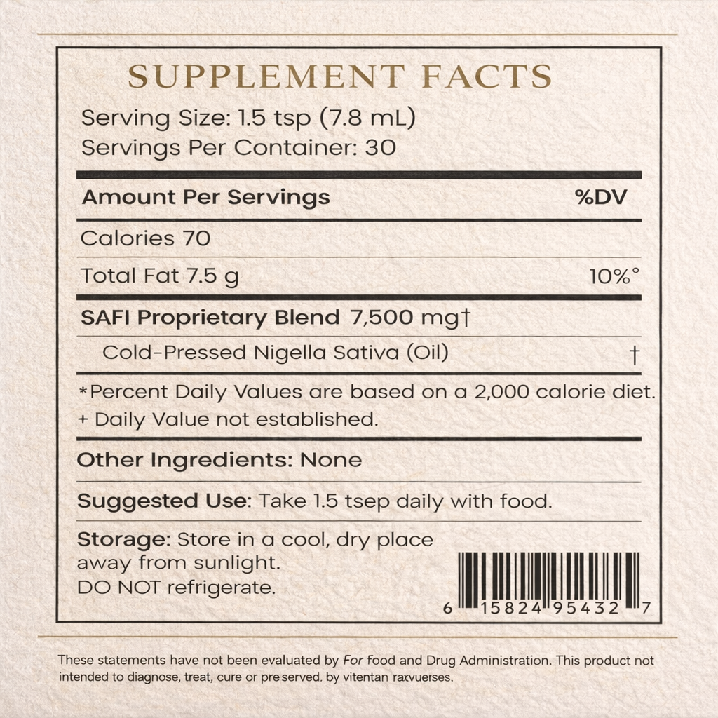 Safi Cold-Pressed Black Seed Oil