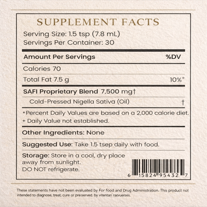 Safi Cold-Pressed Black Seed Oil